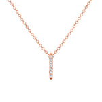 white gold diamond bar necklace