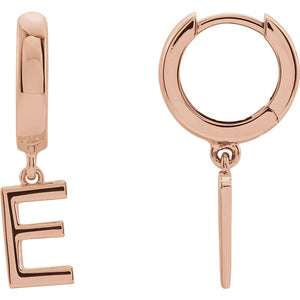Initial Huggie Hoop Earrings
