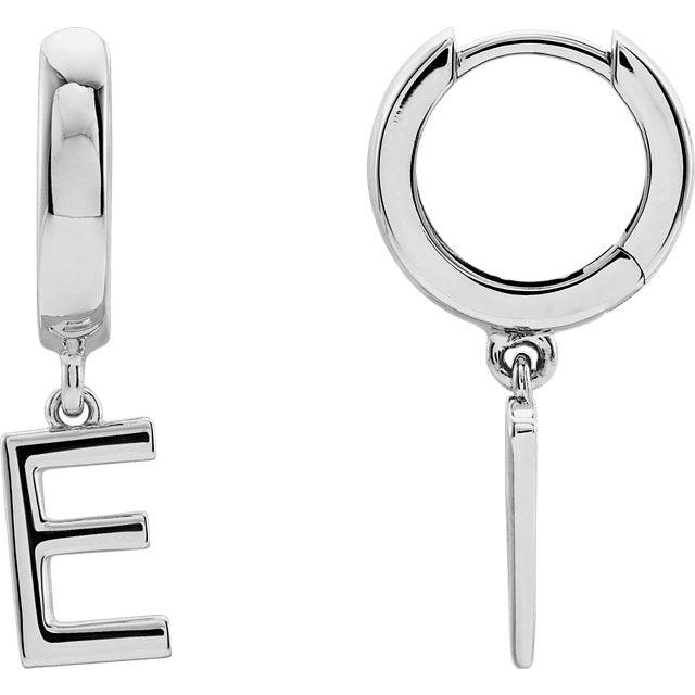Initial Huggie Hoop Earrings