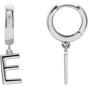 Initial Huggie Hoop Earrings