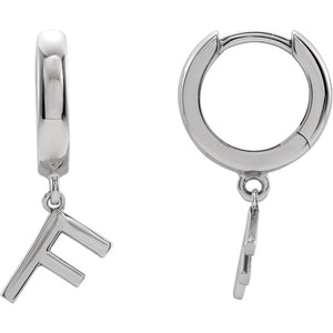 Initial Huggie Hoop Earrings