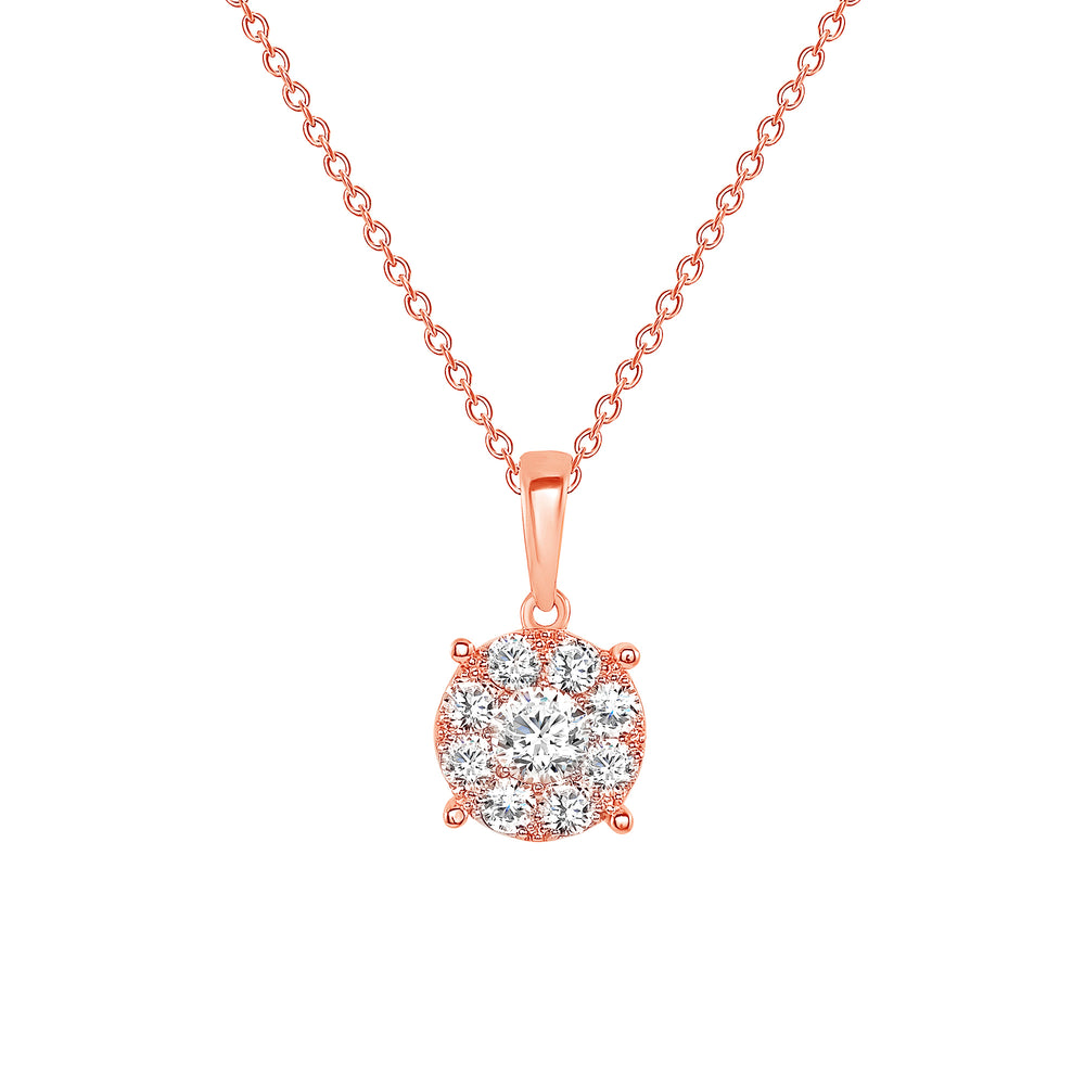 Rose Gold Diamond Necklace 