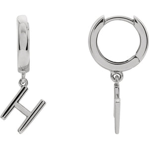 Initial Huggie Hoop Earrings