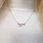 Personalized Diamond Hebrew Name Necklace