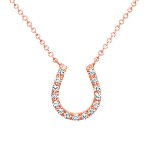 Rose Gold HorseShoe Diamond necklace