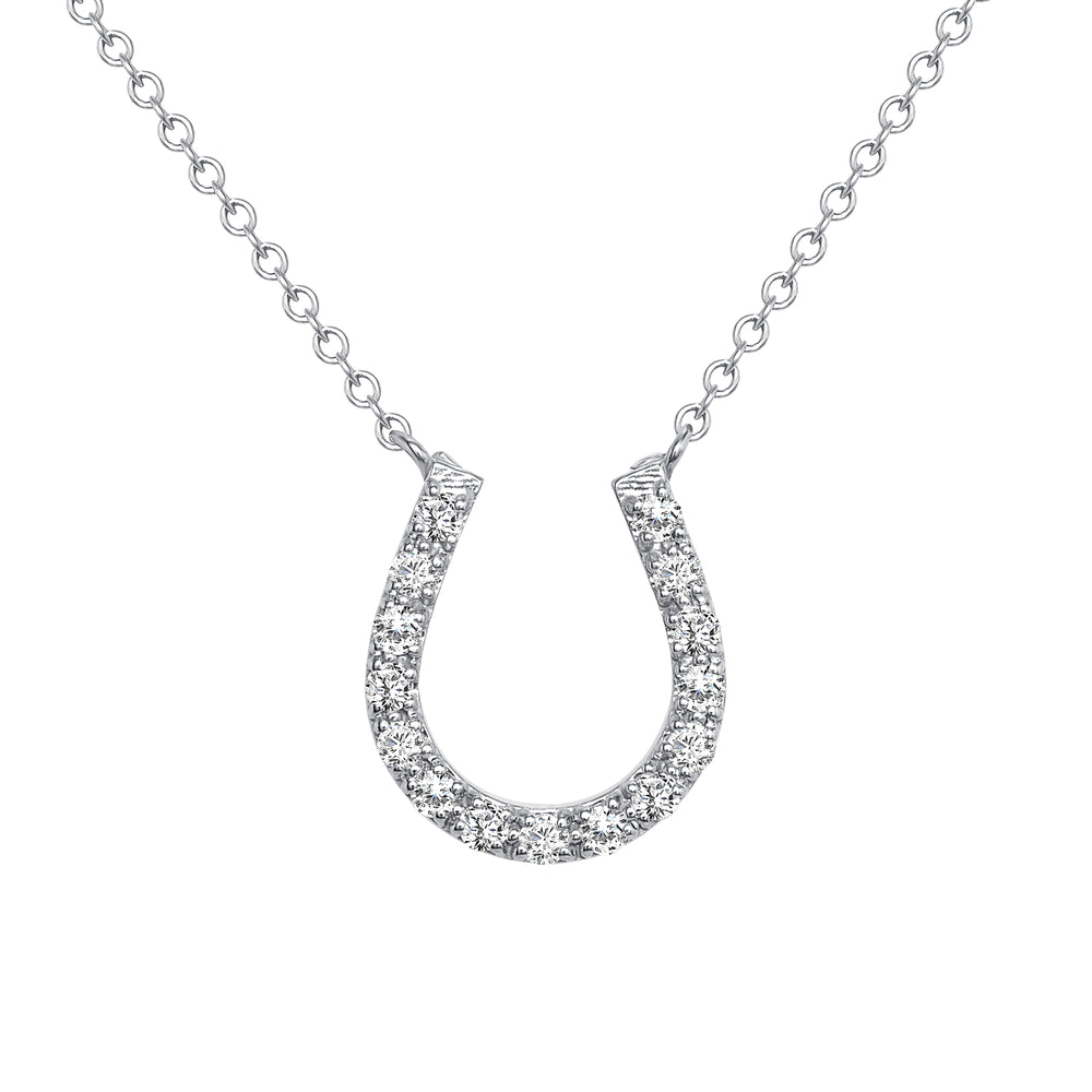 WhiteGold HorseShoe Diamond Necklace Pendant