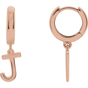 Initial Huggie Hoop Earrings