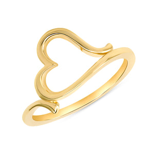 gold heart ring