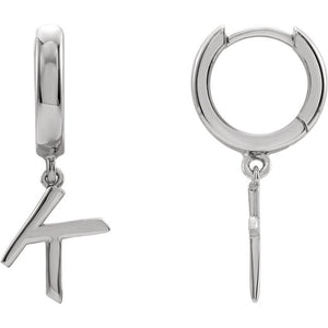 Initial Huggie Hoop Earrings