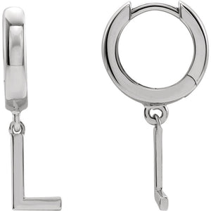 Initial Huggie Hoop Earrings