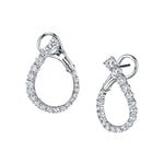 14k rose gold diamond hoops
