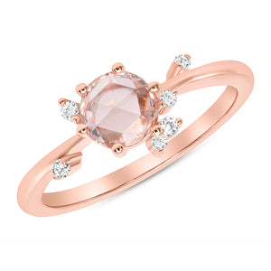 rose cut diamond ring rose gold