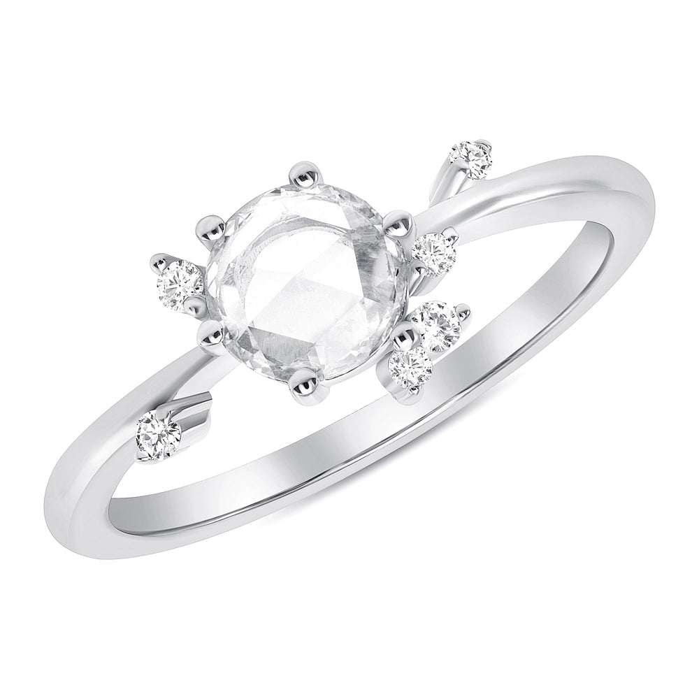white gold meadow cluster ring 