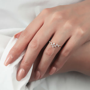White Gold Diamond Ring on hand 