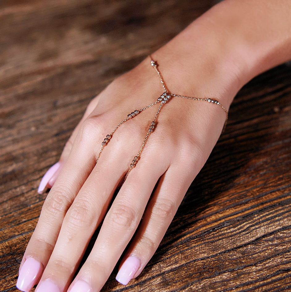 Indian Finger ring hand chain bracelet gold pakistani Bollywood diamante uk  gift | eBay
