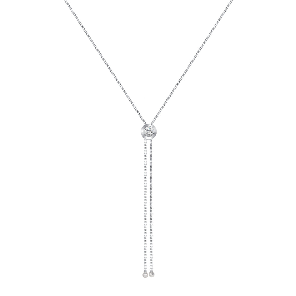 White Gold Rodeo Style Pendant Necklace