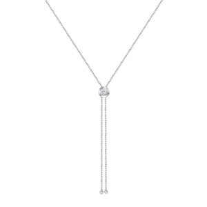 White Gold Rodeo Style Pendant Necklace