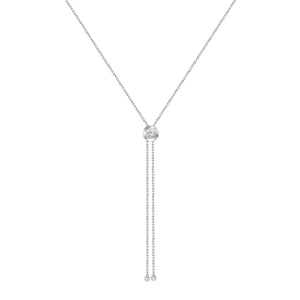 White Gold Rodeo Style Pendant Necklace