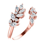 14k yellow gold marquise cluster ring
