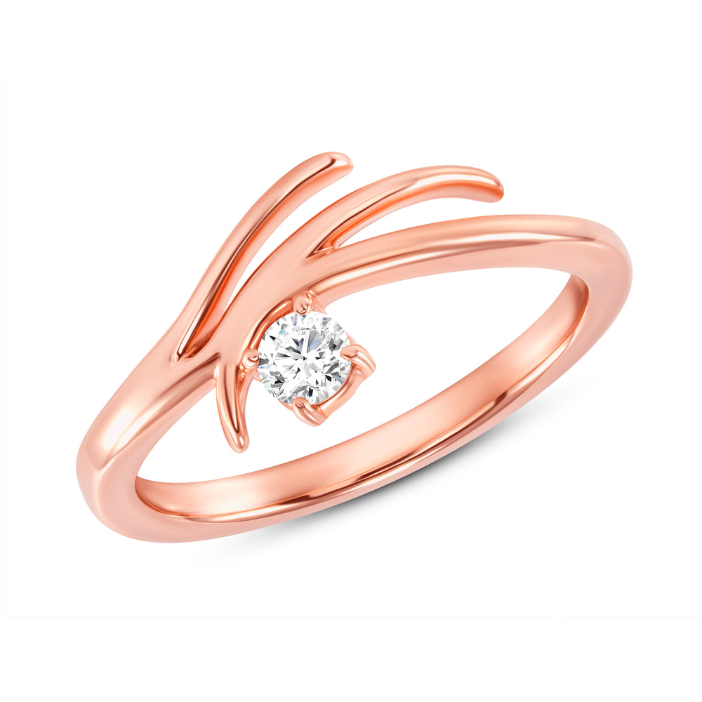 Rose Gold Rose Tier Ring on pillow