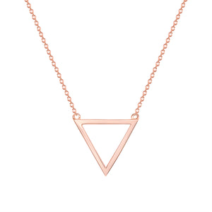 Rose Gold Triangle Necklace 