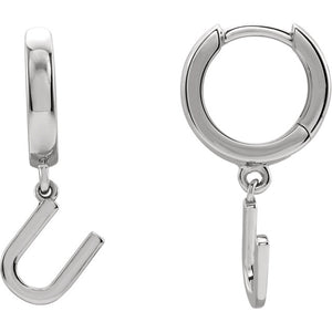 Initial Huggie Hoop Earrings
