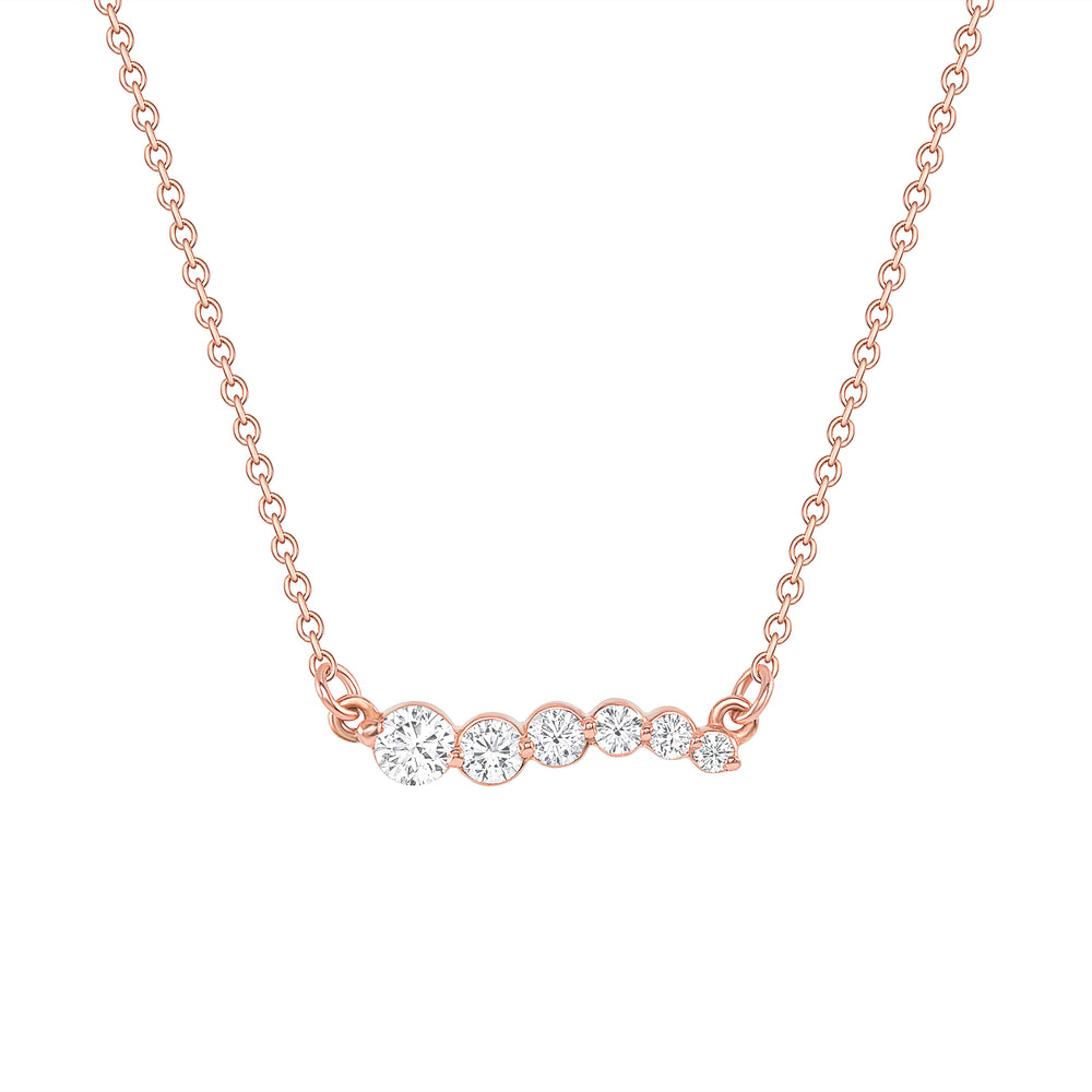 Rose Gold Diamond Necklace 