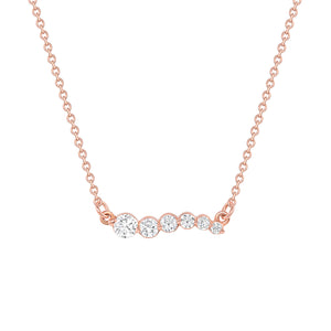 Rose Gold Diamond Necklace 