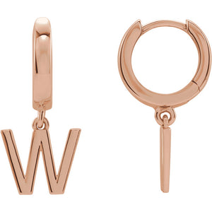 Initial Huggie Hoop Earrings
