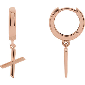Initial Huggie Hoop Earrings