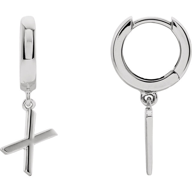 Initial Huggie Hoop Earrings