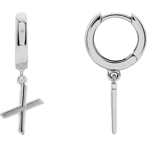 Initial Huggie Hoop Earrings
