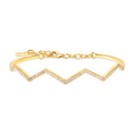 Zig Zag Diamond Cuff Bangle