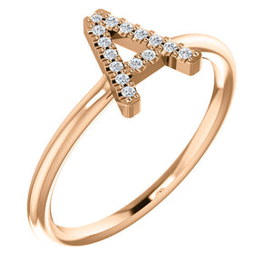 Initial Diamond Ring