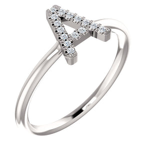Initial Diamond Ring