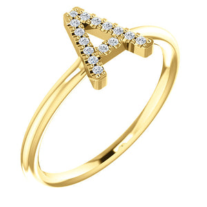 Initial Diamond Ring