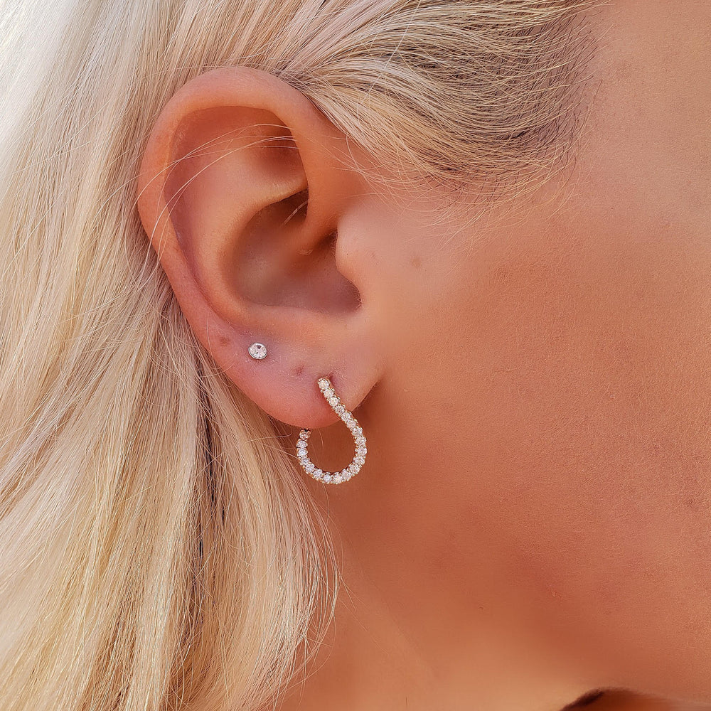 unique diamond hoop earrings