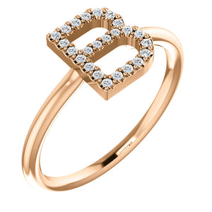 Initial Diamond Ring