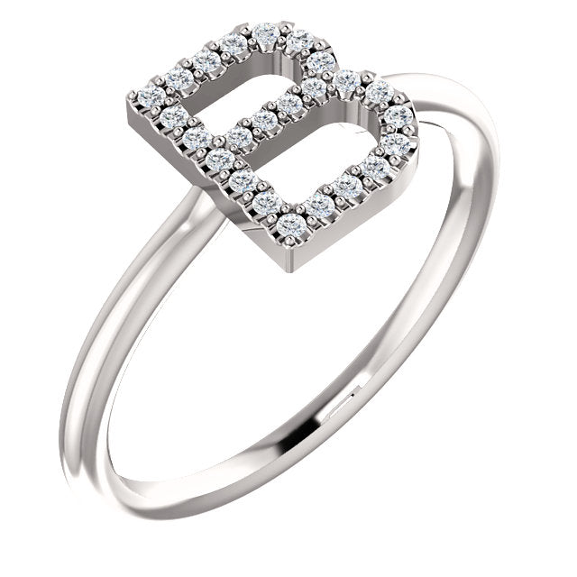 Initial Diamond Ring