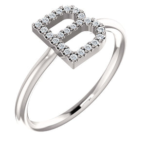 Initial Diamond Ring