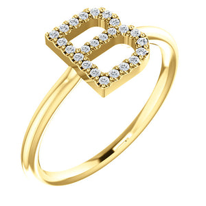 Initial Diamond Ring