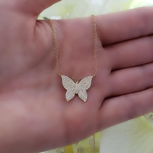 butterfly diamond necklace