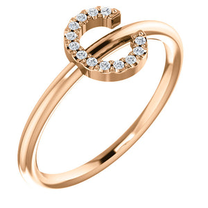 Initial Diamond Ring