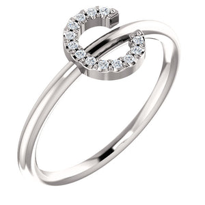 Initial Diamond Ring