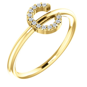 Initial Diamond Ring