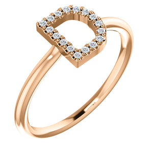 Initial Diamond Ring