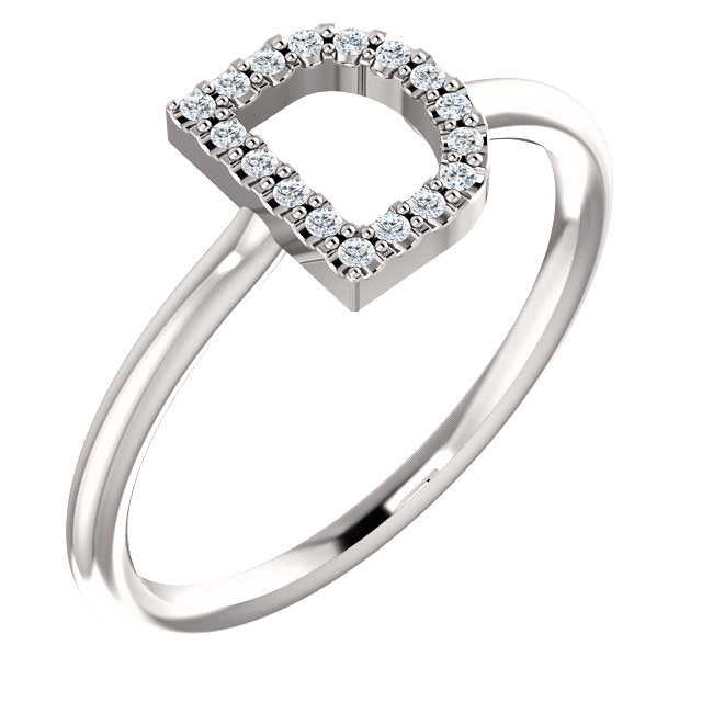 Initial Diamond Ring