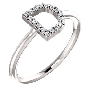 Initial Diamond Ring