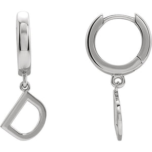 Initial Huggie Hoop Earrings