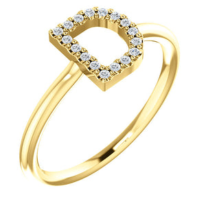 Initial Diamond Ring